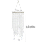 Two Tier Sparkling Iridescent Acrylic Beaded Hanging Chandelier Light Fixture For Weddings Prom Dance Floor Ready Decor Centerpieces And Party Decor W8.5 X H20