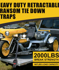 Retractable Tie Down Straps For Any Trailer 1In By 6Ft Bolt On Transom Mount Heavy Duty securing motorcycle on trailer