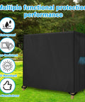 Tough As Nails 600D Oxford Hammock Glider Cover For 2 To 3 Seater Outdoor Swing Canopy With UV Protection Windproof And Waterproof Shield Replacement 86 By 48 By 67 Inch Black.