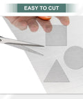 Person cutting Workhorse Stainless Steel Wire Mesh Screen 15.7 By 59 Inch 1mm Hole 20 Mesh with scissors