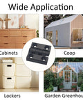 Top Shelf Black Plastic Hinges Featuring Premium Hardware Included Making Electrical Cabinet Mounting A Snap While Offering Lock Tight Security And Snappy Action For Tool Boxes And Storage Cabinets displayed in a wide application collage.