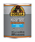Gorilla 32 ounce can of Crystal Clear Liquid Rubber Waterproof Sealant for patching and sealing leaks, flexible and paintable.
