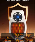 Power Saving 450W Space Heater With Remote Wall Outlet Plug As Seen On TV Adjustable Thermostat And Timer LED Display