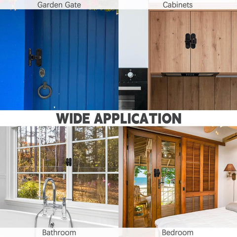 Heavy Duty Zinc Alloy Barn Door Lock With 90 And 180 Degree Latch Thickened 6mm Panel Anti Rust Finish Sliding Door Lock Hardware