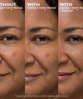 Before and after using Instant Skin Tightening Primer For Face That Blurs Imperfections Firms On Contact Reduces Fine Lines And Pores