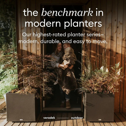 all weather plant pots Large Square Plastic Planter for All Weather Use ✓