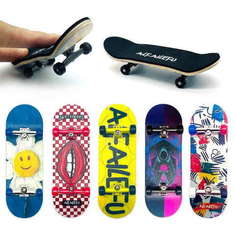 Death Edition Pro Fingerboard Deck 32mm Five Layer Maple Wood With Deep Concave CNC Trucks Thick Base shown with graphics and wheels