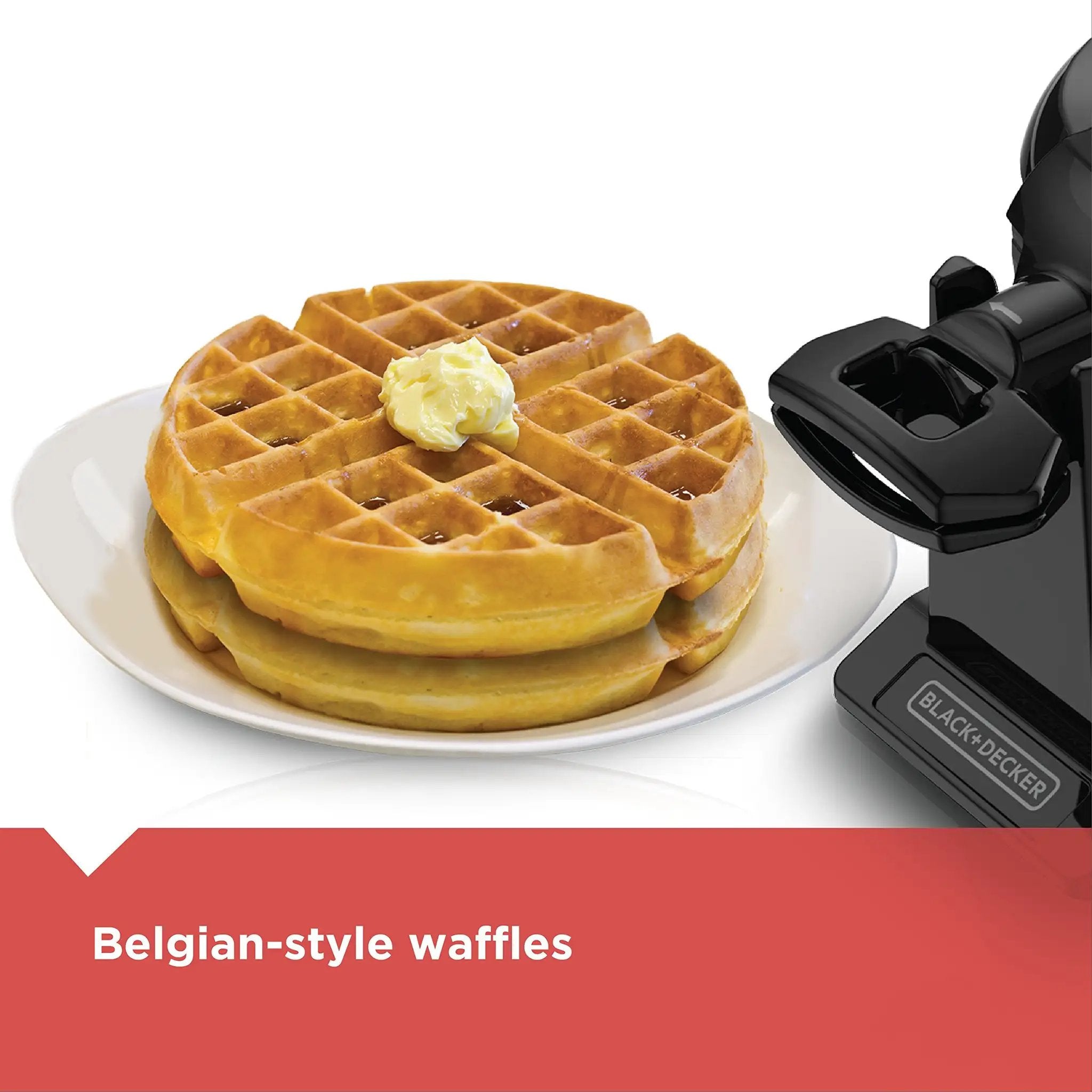 Belgian Waffle Maker ワッフルメーカー Rotating Waffle Maker With Belgian Grids, Even Spread