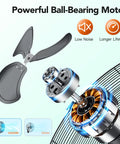 Ball-bearing motor of Beastly 20 Inch High Velocity Metal Industrial Oscillating Wall Fan With Three Speed Settings Up To 5300 CFM