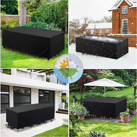 Waterproof Patio Furniture Cover 30 L x 18 W x 18 H Inches Universal 600D Weatherproof Table And Sofa Cover for outdoor use