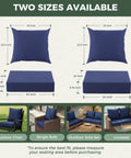 Deep Seat Outdoor Cushions Set For Patio Furniture 24 X 24 X 5.75 Inches Waterproof And Fade Resistant Navy Blue