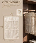 Mesh Hanging Closet Organizer And Polyester Bra Underwear Storage Hanger Ultra Slim Vertical Lingerie Bag dimensions 19.3x15 inches displayed