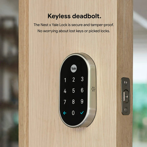 Tamper Proof Smart Lock With Led Keypad For Keyless Entry And Heavy Duty Protection Replaces Standard Deadbolt Straightforward Install For Front Doors In Classic Satin Nickel Finish Lock Your Crib Down Tight No Sweat