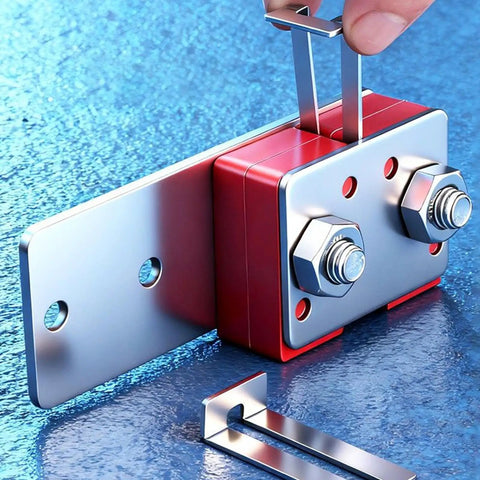 Pallet Strapping Tool With Thickened Ergonomic Handle and Easy Grip Belt Opener for precise metal strapping and bundling.