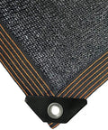 Shade Cloth 70 Percent, 20x20 Ft Heavy Duty Durable Mesh Tarp With Grommets, Taped Edge, close-up corner view