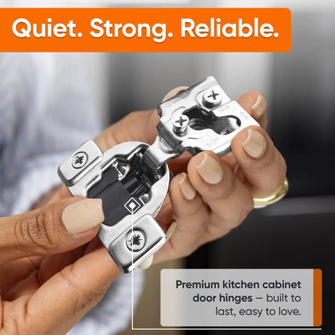 Soft Close Cabinet Hinges For Face Frame Cabinets One Half Inch Overlay With Quiet Slow Close Dampers Budget Friendly Stainless Steel