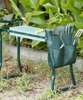 Foldable Garden Kneeler Seat With Tool Pouch, Portable Garden Bench With EVA Foam Padded Kneeling Pad