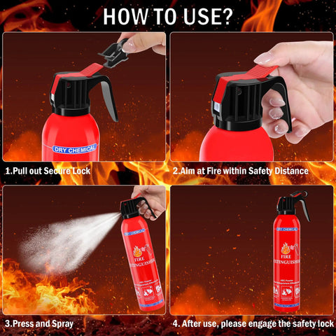 Rock Solid Dry Chemical Fire Extinguisher Two Pack Built Hella Tough For Home Kitchen Marine Rv Business Wall Mountable Safety Gear Quick Suppressing Grease Electrical And Paper Flames Top Shelf Protection