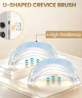Six Piece Clear Silicone Door Stoppers And Wall Bumper Shields With Heavy Duty Peel And Stick Backing For Slick Door Handle Defense and Smooth Door Swing.