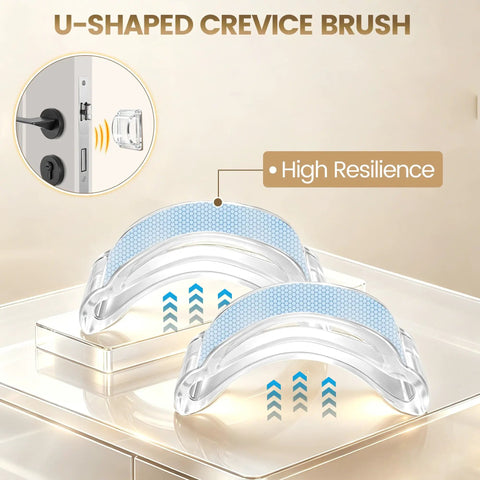 Six Piece Clear Silicone Door Stoppers And Wall Bumper Shields With Heavy Duty Peel And Stick Backing For Slick Door Handle Defense and Smooth Door Swing.