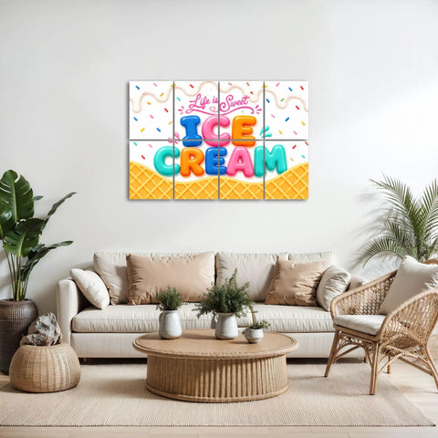 8 Pack Self Adhesive Acoustic Panels 48 By 72 Inches Assembled Ice Cream Waffle Design sound absorbing wall tiles in modern living room.