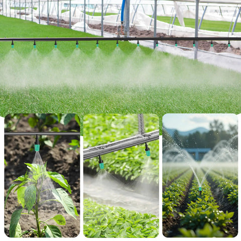 50 Pcs Adjustable Atomizing Nozzles For 1/4 Inch Drip Irrigation Tubing on garden and agricultural setups