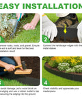 Installation steps of Heavy Duty Metal Landscape Edging Kit 33 Ft Total With 40 In By 6.5 In Steel Border 10 Stakes Pro Grade Rustproof And Weather Resistant Hammer In Edging For Lawn Garden Flower Beds Tree Rings