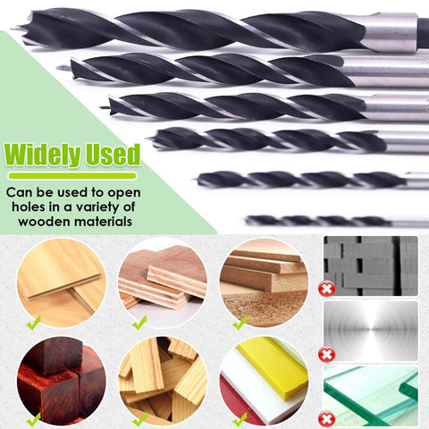 Pro Grade Woodworking Dowel And Tenon Center Drill Bit Set With Depth Stops And Pins 23 Piece Kit for different materials