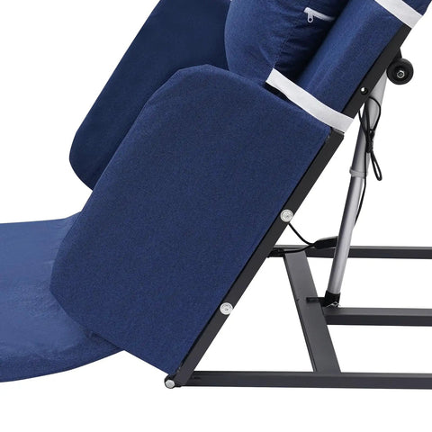 Super Comfy Electric Bed Backrest Lift For Elderly Seniors With 330 Lb Weight Capacity, side view showing breathable linen cover and adjustable frame.