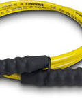 Heavy Duty 6 Foot High Pressure Hydraulic Hose Assembly 1/4 Inch ID With NPTF To CH-604 Coupling Yellow Thermoplastic Rubber