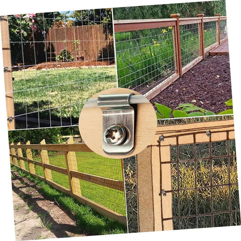 Heavy Duty Stainless Steel Wire Clips For Fencing And Animal Cages Quick And Easy Assembly 100 Sets Garden Fence Clamps