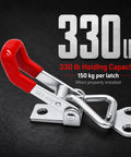 Sixteen Pack Adjustable Toggle Clamp 330 Lb Heavy Duty 4001 Style Toggle Latch with red handle