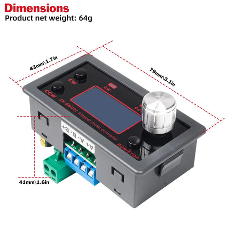 Top Shelf SMC02 Stepper Motor Driver Controller With Rock Solid Build Quality For Nema 17 And Nema 23 Motors, 64g.