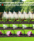 One Quarter Inch Drip Irrigation System Kit, 100 Feet Outdoor Garden Watering Sprinkler at work with adjustable nozzles