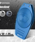 Long Arm Aluminum Windshield Washer Fluid Reservoir Cap Replacement That Fits Audi A3 S3 TT TTS TTRS 8S 1K0955455 And VW Golf 7 7.5 R 1.8 TSI GTI Clubsport Jetta 2013 2020 Durable Easy Install anodized blue close-up.