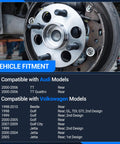 Audi Rear Wheel Bearing And Hub Assembly Set Of 2 With ABS 5 Lug Ready To Roll Replacement Fits TT 2000-2006 close-up view