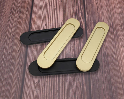 Self Adhesive Pull Handles 2 Pack Stick On Black For Kitchen Cabinets Drawers Windows And Closets Push Pull Helper With Easy Install No Drill Removable Durable Grip, black and gold handles