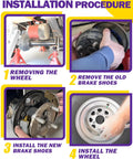 Installation steps for Beefed Up Brake Shoes Kit For Club Car DS 1995 Through 2026 And Precedent 2004 Through 2026 Fits EZGO Gas And Electric Yamaha G1 To G11 Golf Carts Easy Install Heavy Duty Braking For A Smooth Stop