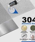 Heavy Duty 304 Stainless Steel Window Screen Roll 47 Inch By 100 Feet For Doors Patios Pets Vents And Porches DIY Mesh Replacement 20 Mesh Silver Weatherproof Easy To Fit Pro Grade with digital caliper and product features.