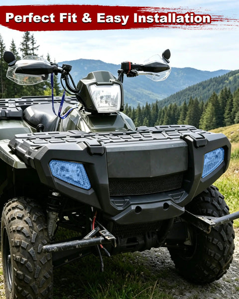 Headlight Housing Front Left And Right For Polaris Sportsman 500 2005-2010 - ATV with new clear headlamp lens covers