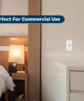 Room view with Three Port USB Wall Outlet With Type C And Two USB A Ports No Fuss 5.8A Total 29W 15 Amp Tamper Resistant Receptacle