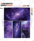 Milky Way Magnetic Fluorescent Light Covers for Ceiling Lights 2 by 4 Feet, 4 Pack with galaxy design, features 10 magnets