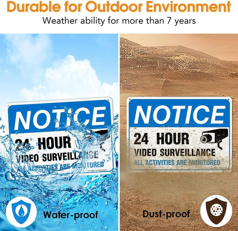 Industrial Warning Sign 8x12 Aluminum Metal Safety Plate for Automated Production Equipment, water-proof and dust-proof shown