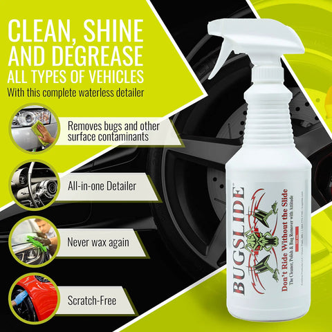 All Purpose Car Cleaner And Detailer Spray 32 Oz Waterless Degreaser For Cars Mirrors Windows And More Scratch Free Bug Remover For Quick Contaminant Clean bottle