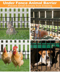 No Dig Garden Fence Barrier Set, 30 Panels Spanning 42.5 Feet, 13 Inch High Rustproof Metal Border to stave off animals outdoors