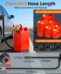 Heavy Duty Automatic Electric Fuel Transfer Pump With 3.8 GPM Fast Flow And Smart Adjustment Valve for draining fuel from canisters.