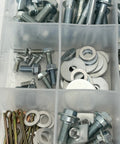 Close-up of Honda Elite 210 Piece Bolt Kit For CR125R CR250R CRF250R CRF450R CRF450X CRF450RX XR And XL Models showing bolts and washers.