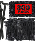 Universal Nylon Cable Tie Buckles 300 Pack Self Locking T Rivets Kit for Cars and Trucks