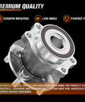Close-up view of Rear Wheel Bearing And Hub Assembly 5 Lug For Subaru Forester 2014 To 2018, Impreza 2012 To 2021, Crosstrek 2016 To 2021, XV Crosstrek 2013 To 2015 OEM 512518 High Quality Replacement with smooth rotation and low noise features.