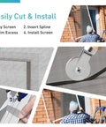 Installation process of Heavy Duty 304 Stainless Steel Window Screen Roll 35 Inch By 10 Foot Black PVC Coat 22 Mesh Rust Resistant